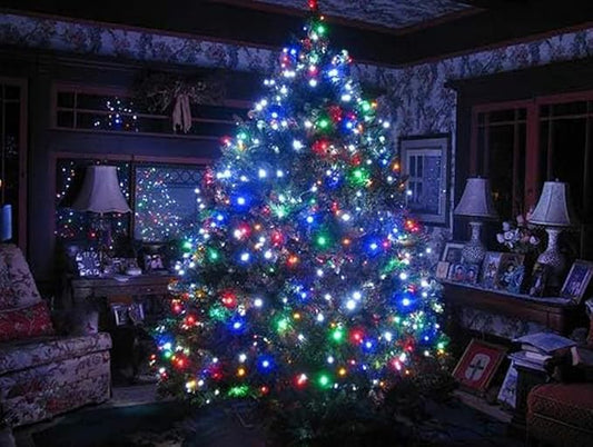 Coverzone 10 Metre Fişli RGB Led Işık Noel Yılbaşı Ağacı Işığı Led Ampül Çam Ağacı Balkon Merdiven Salon Yada Oda Süslemelerinde Kullanıma Uygun