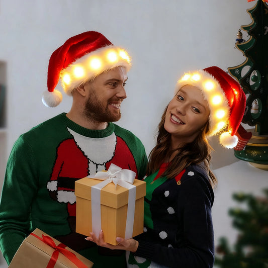 Birlikte Daha Parlak: LED Işıklı Noel Şapkası