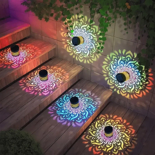 7 Renkli Güneş Enerjili Datura Bahçe Lambası